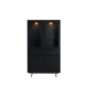 Buffet vitrine Chêne noir avec éclairage