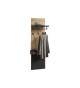 Mobilier d'entrée bois et noir pour manteaux et chaussures