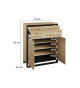 Mobilier d'entrée bois et noir pour manteaux et chaussures