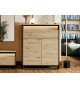 Mobilier d'entrée bois et noir pour manteaux et chaussures