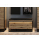Mobilier d'entrée bois et noir pour manteaux et chaussures