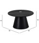 Table basse 80 cm Chêne noir
