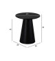 Bout de canapé design 45 cm Chêne noir
