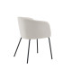 Lot de 2 chaises en velours et métal noir