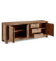 Long Buffet 230 cm Acacia brun brossé