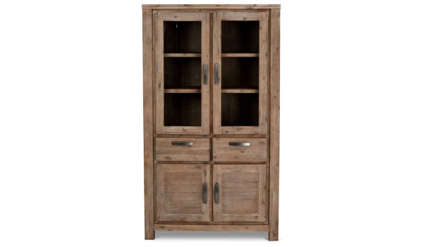 Vitrine moderne Acacia brun brossé