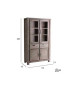 Vitrine moderne Acacia brun brossé