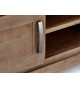 Meuble TV moderne 160 cm Acacia brun brossé