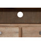 Meuble TV moderne 120 cm Acacia brun brossé