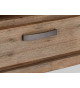 Meuble TV moderne 120 cm Acacia brun brossé