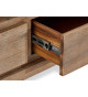 Meuble TV moderne 120 cm Acacia brun brossé