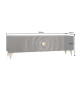 Meuble TV 180 cm en manguier avec détails dorés