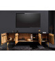 Meuble TV 180 cm en manguier avec détails dorés