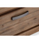 Table basse 4 tiroirs 120 cm Acacia brun brossé