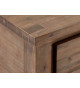 Table basse 4 tiroirs 120 cm Acacia brun brossé