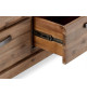 Table basse 4 tiroirs 120 cm Acacia brun brossé