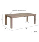 Table à manger 180 cm Acacia brun brossé