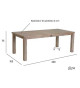 Table à manger 200 cm Acacia brun brossé