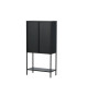 Petite armoire vitrée en métal noir