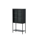 Petite armoire vitrée en métal noir