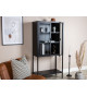 Petite armoire vitrée en métal noir
