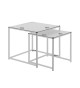 Lot de 2 tables basses carrées en métal noir