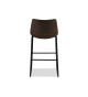 Chaise de bar simili cuir marron pas cher