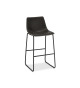 Chaise de bar simili cuir gris pas cher