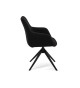 Chaise de salle à manger pivotante noir
