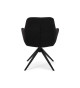 Chaise de salle à manger pivotante noir