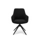 Chaise de salle à manger pivotante noir