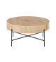 Table basse ronde 80 cm chêne et métal