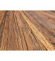 Table ronde 140 cm en teck & verre et acier chromé
