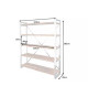 Étagère bois massif 185 cm teck et acier chromé