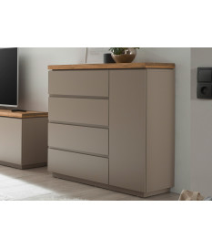 Commode 100 cm 4 tiroirs et 1 porte