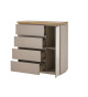 Commode 100 cm 4 tiroirs et 1 porte