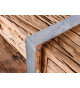 Console design en bois de teck et acier chromé