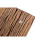 Table basse en teck - verre et acier chromé