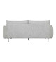 Canapé 3 places fixe tissu gris clair