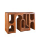 Console art contemporain originale cuivré