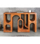 Console art contemporain originale cuivré