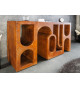 Console art contemporain originale cuivré