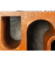 Console art contemporain originale cuivré