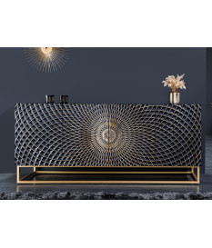 Buffet illusion en manguier sculpté