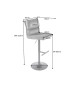 Tabouret de bar réglable velours jaune moutarde