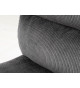 Lot de 2 tabourets de bar en velours côtelé gris