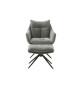 Fauteuil relax avec repose-pieds anthracité