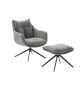 Fauteuil relax avec repose-pieds anthracité