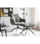 Fauteuil relax avec repose-pieds anthracité