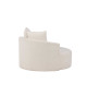 Canapé rond en tissu bouclé blanc